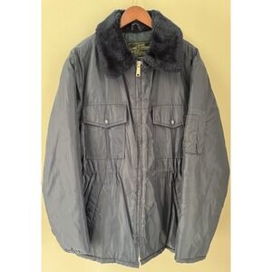 Vintage Bomber Flight Jacket Men's XL Sears Work Leisure Coat Blue